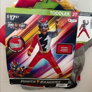 Dino fury red ranger toddler 2t disguise costume